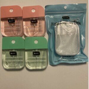 Lot of 4 B-pure Hand sanitizer Spray Cucumber and Watermelon Scented + Case